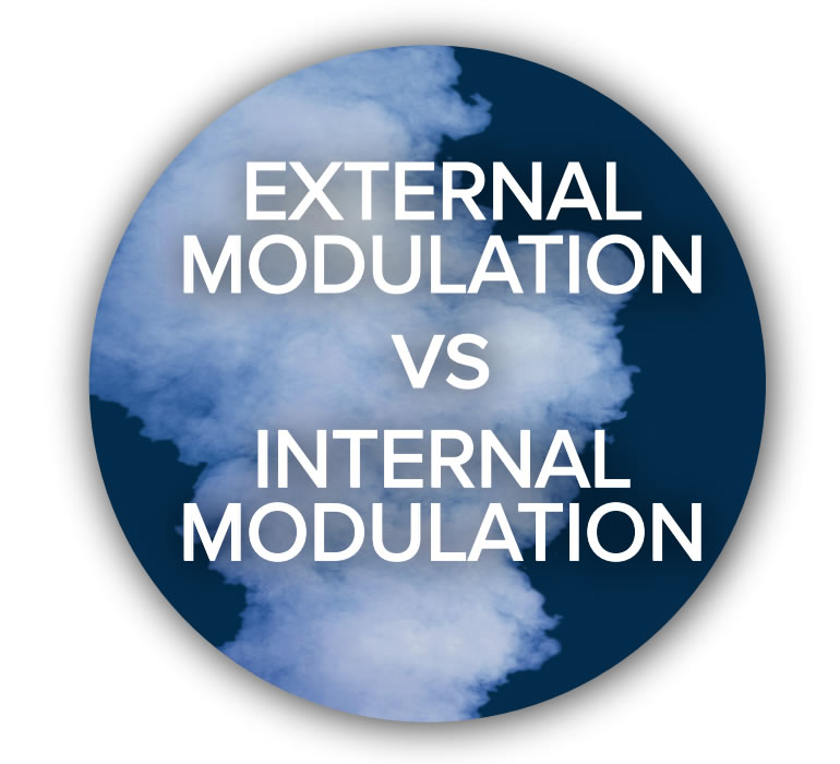 External Modulation vs Internal Modulation Button